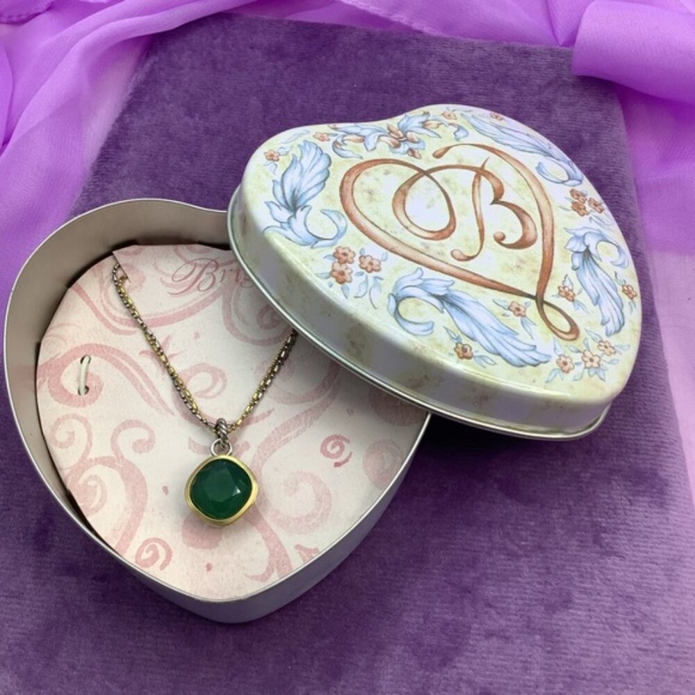 Brighton Gold and Silver With Green stone pendant - Picture 4 of 4